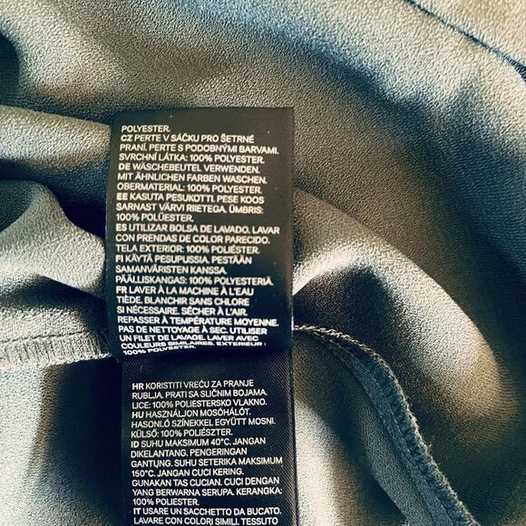 NWT H&M DRESS WOMEN SIZE LARGE DARK GREEN NEW WITH TAGS - Picture 7 of 7